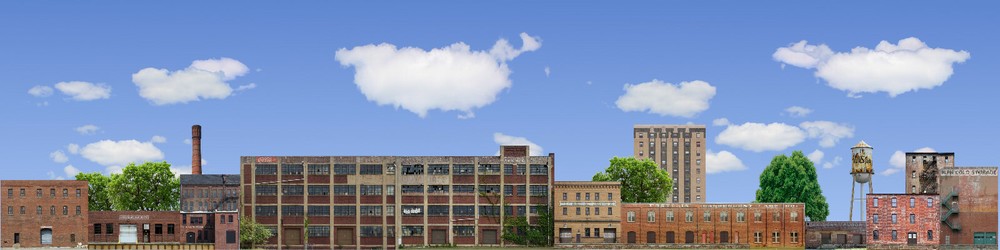 TRACKSIDE BACKDROP #456 Industry HO Scale