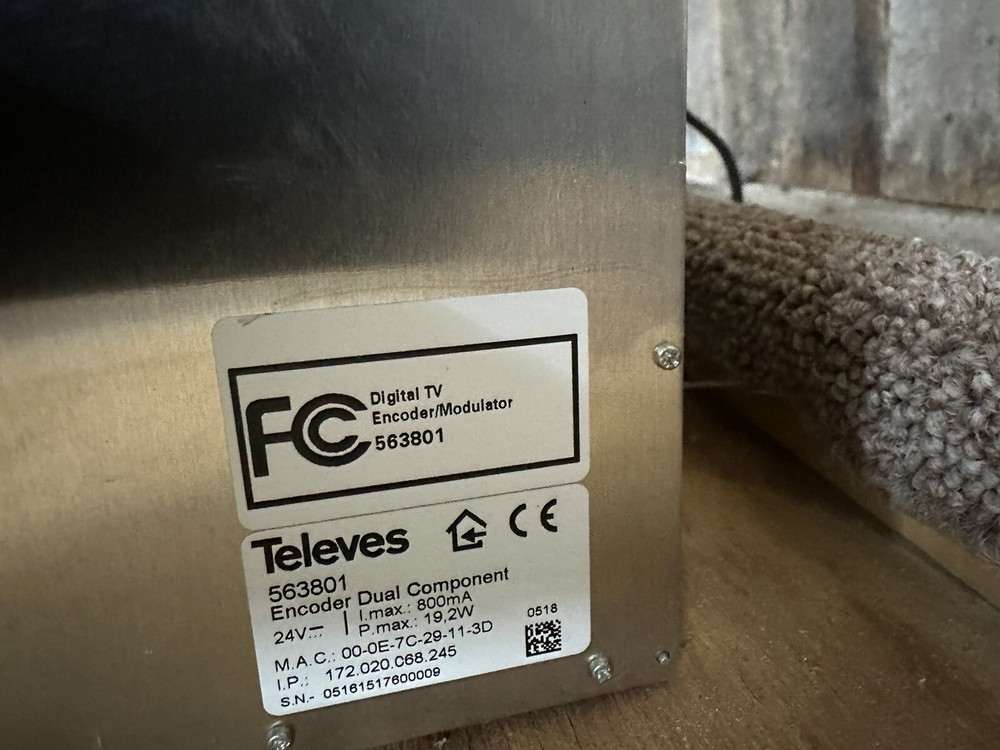 Televes 563801 HDTV Encoder-Modulator - Dual Component to QAM
