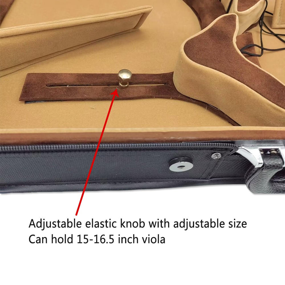 Adjustable 4/4 Full Size Double Violin Case Viola Case with 4 Bow Holders