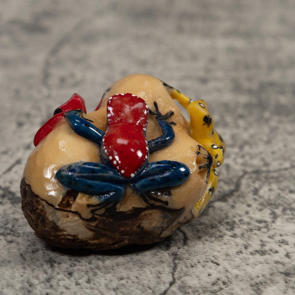 Multiple Poison Dart Frog Tagua Carving