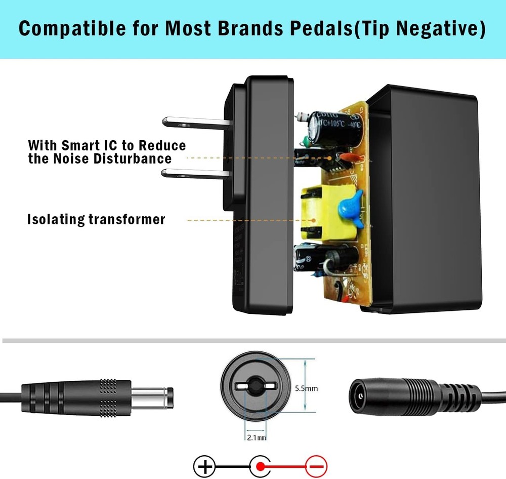 JOYO Multi Effects IR Loading Cabinet Modeling Amp Simulator Pedal Power Adapter
