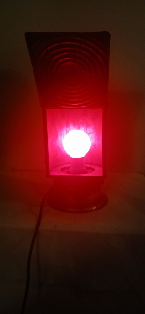Antique Kodak Dark Room Light Lantern Electrified