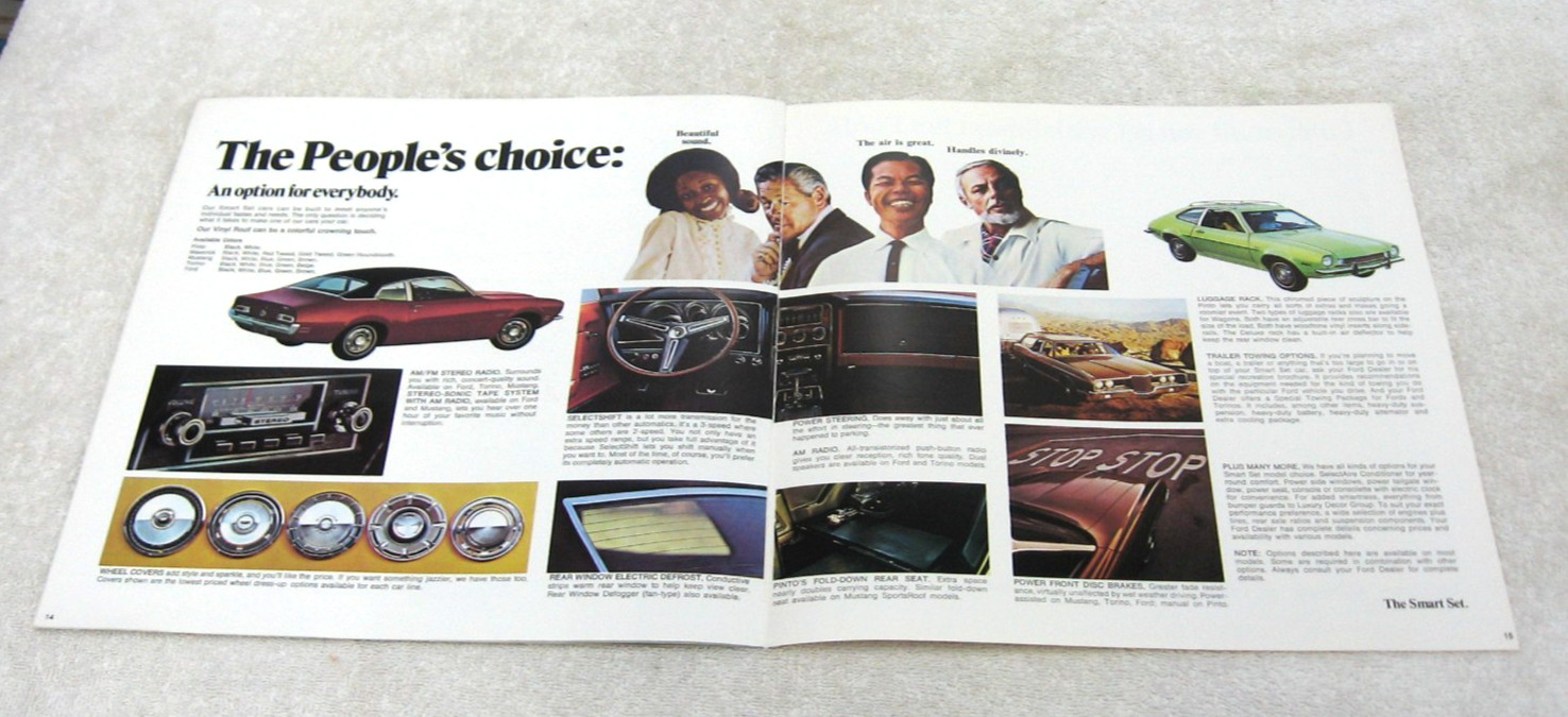 1971 FORD MUSTANG MAVERICK TORINO PINTO BROCHURE 16PG ORIGINAL