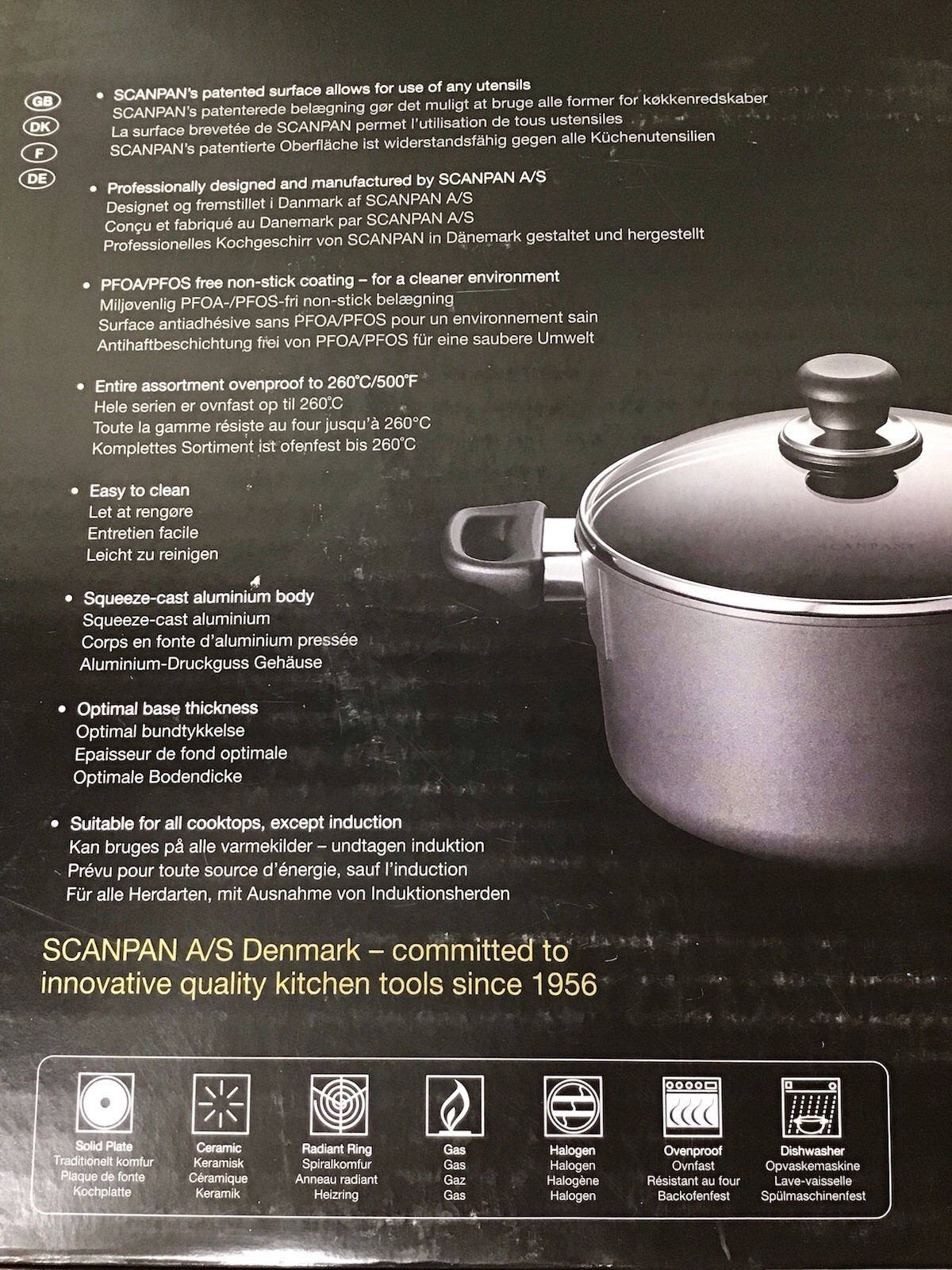 Scanpan Classic Nonstick Covered Dutch Oven Stockpot, 5.25 Quart Made In Denmark