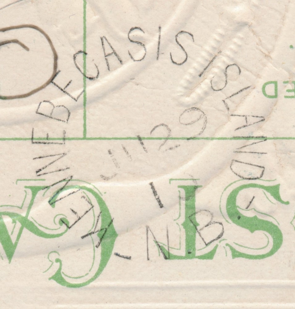 Kennebecasis Island , NB - 1910 Split Ring Cancel on Postcard