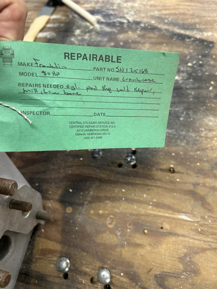 80 HP Franklin Aviation Engine Case