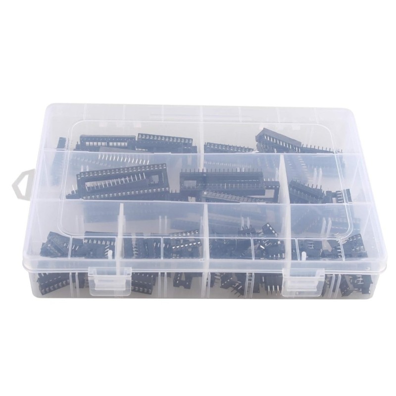 Comprehensive Set of 122 DIP IC Socket 2.54mm Pitches for Electronics Component
