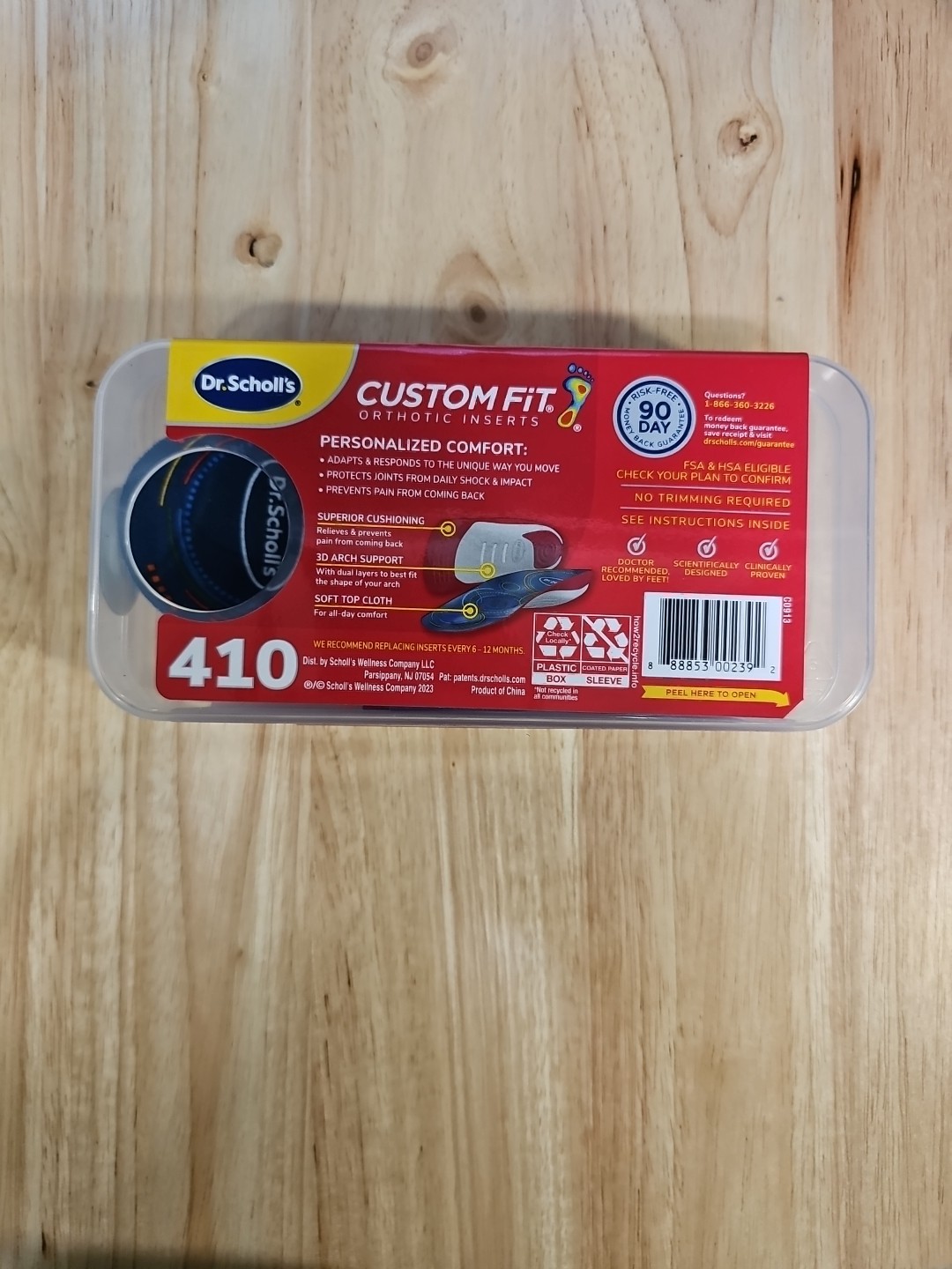 Dr. Scholls Custom Fit Orthotic Inserts CF 410, 3/4 Foot Length (2392) - NEW