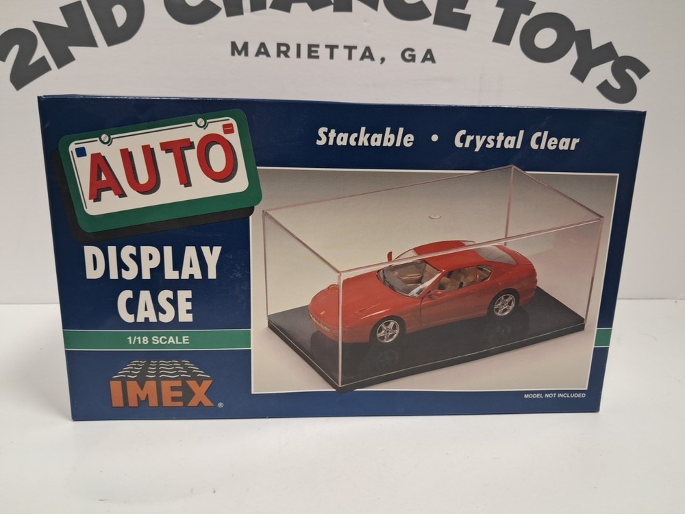 IMEX Display Case - 1/18 Auto & 1/35 Military - Clear/Stackable 2511 Black Base