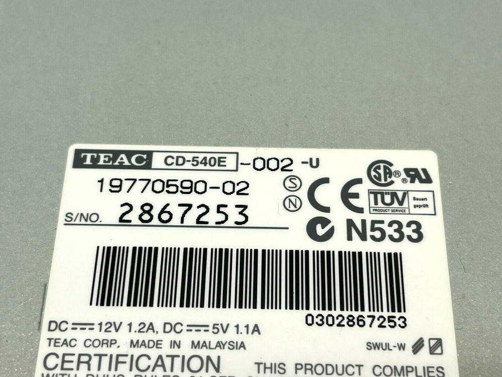 Teac CD-540E-002-U CD Disk Drive 19770590-02