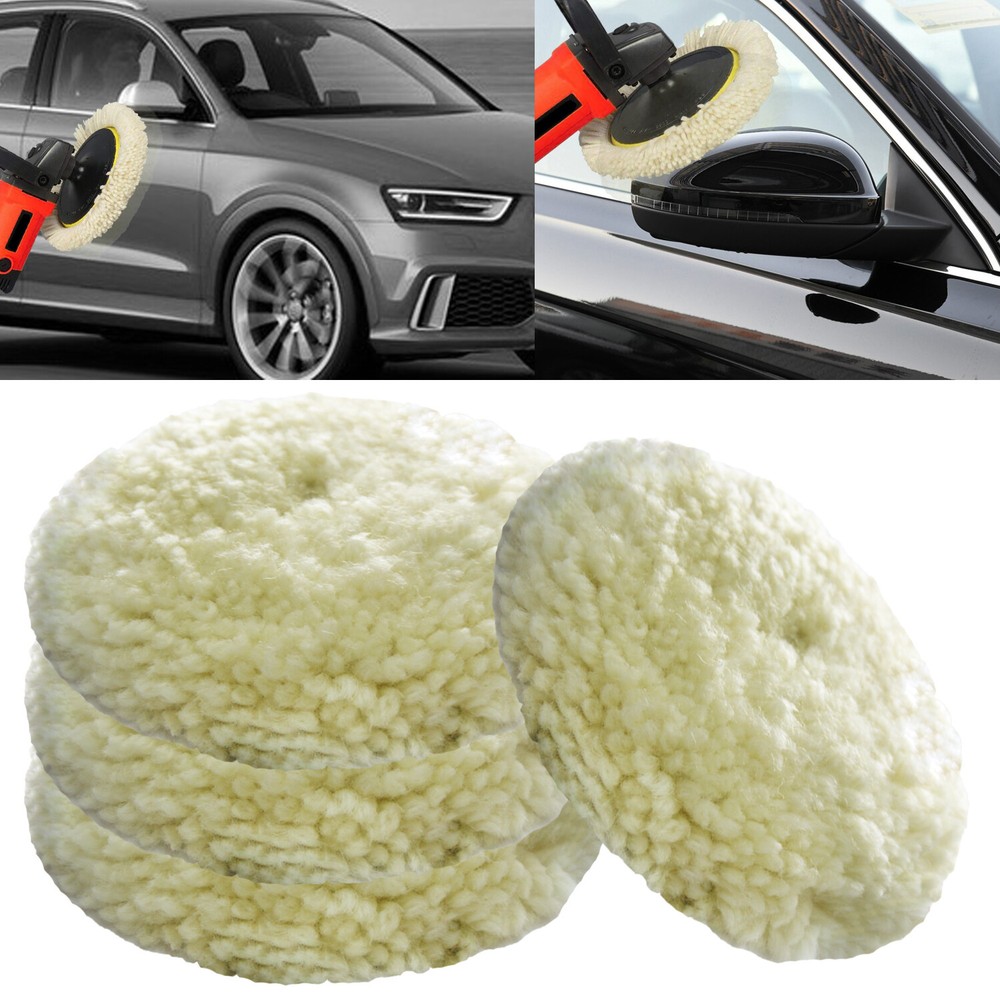 Polishing Pad Buffing Pads 4PCS 3inch Buffing & Polishing Machine Pads Hook Loop