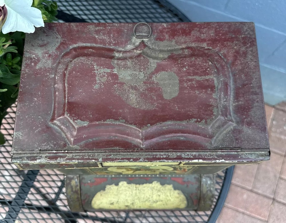 Antique Tin Toleware Store Display Spice Container Austria