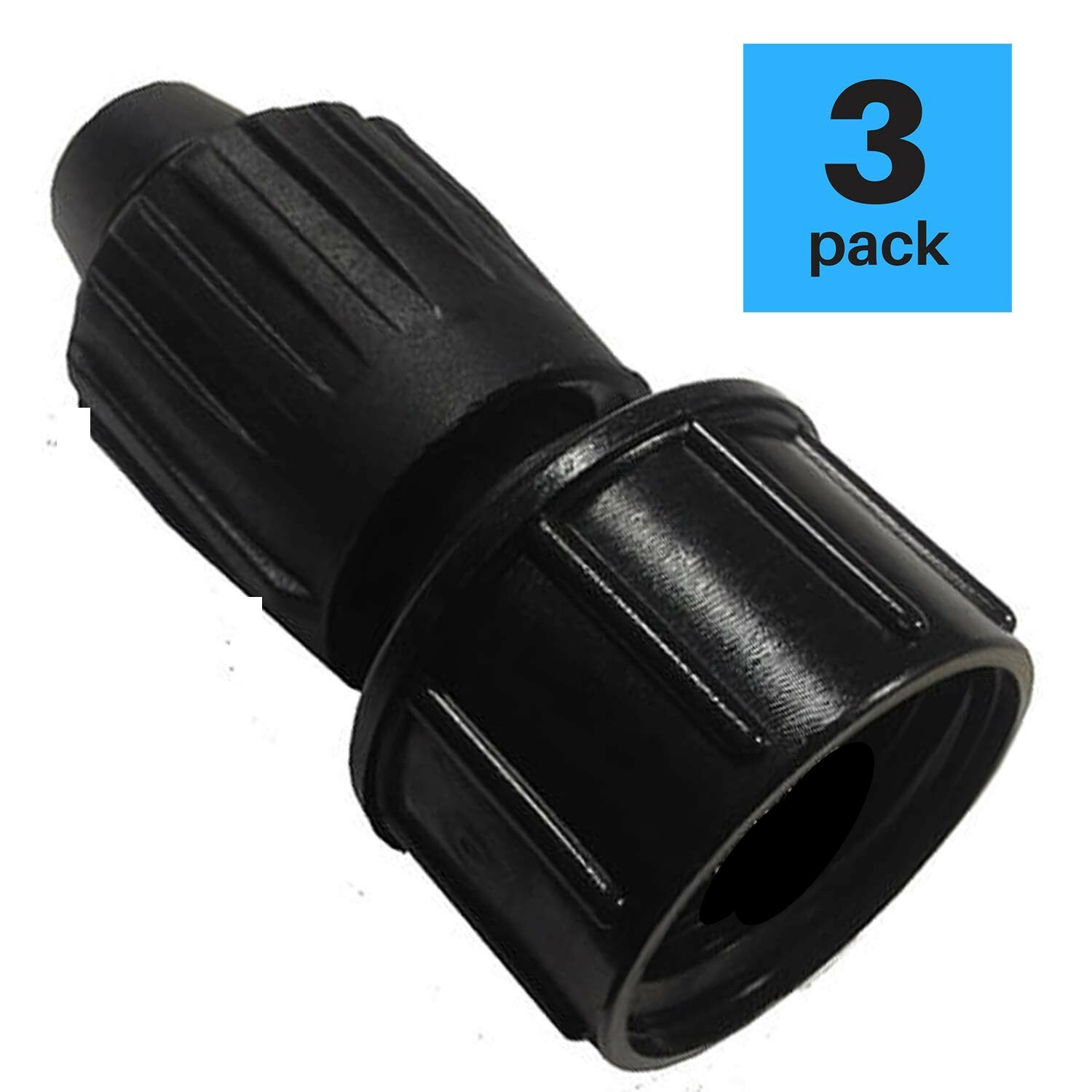 Habitech 1/2" Drip Irrigation Tubing to Faucet / Garden Hose Adapter (3 Pack)