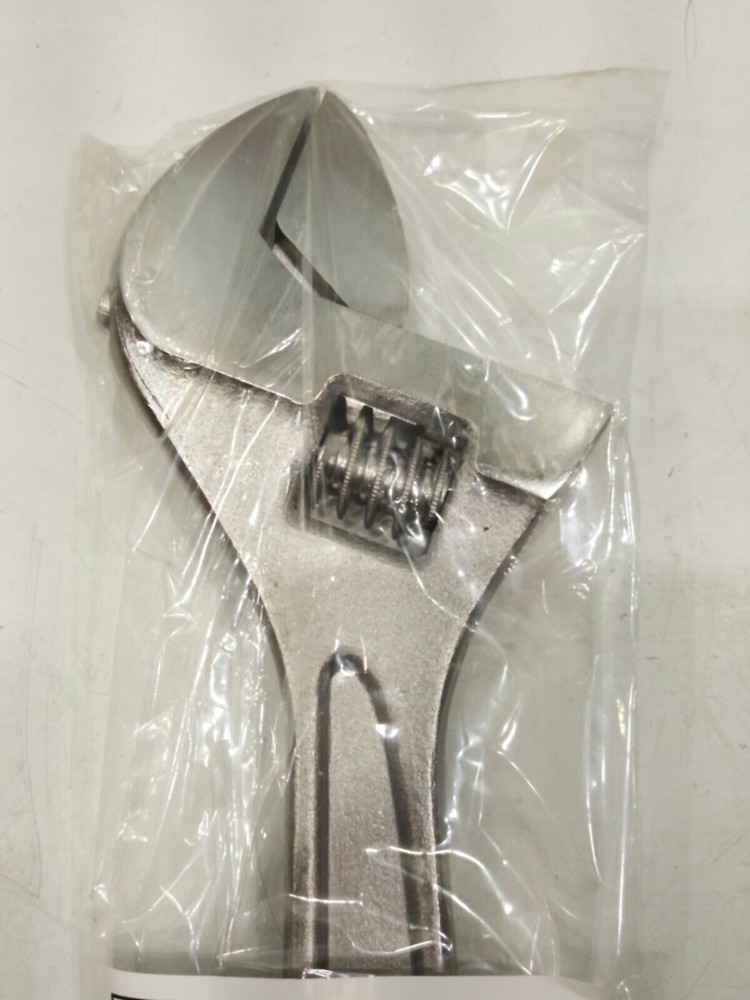 Westward 1NYA6G Adjustable Wrench Chrome Plain Len 15", New