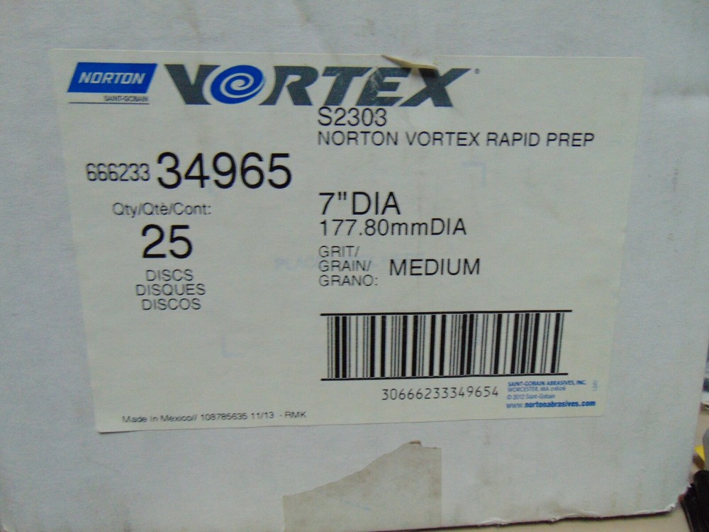 25 pk 66261055022 5" Rapid Prep NonWoven Hook & Loop Disc maroon medium