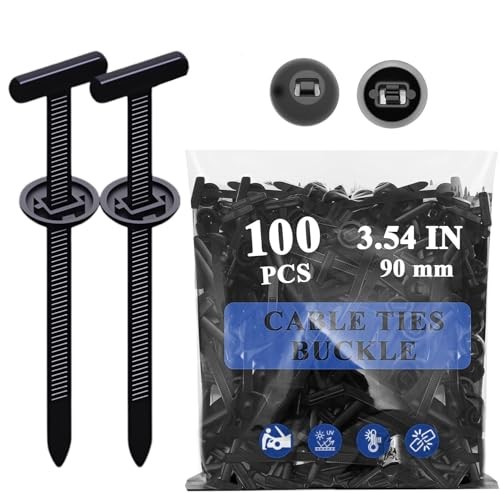 100PCS Nylon Universal Cable Tie Buckle Zip Ties - Heavy Duty Self-Locking