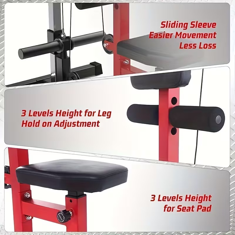 LAT Power Cable Machine, All-in-One High and Low Pulley Station, Pulldown