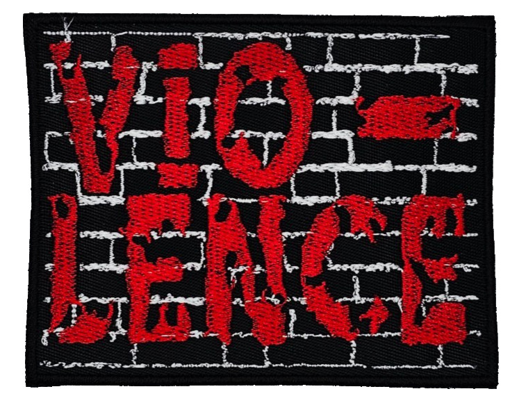 VIO-LENCE RED LOGO (squared border) EMBROIDERED PATCH