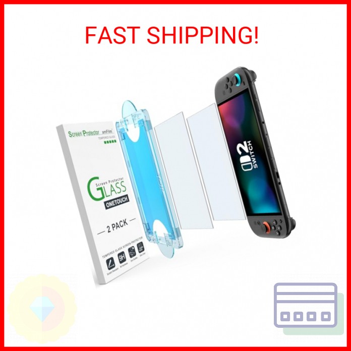 amFilm Auto-Alignment OneTouch for Nintendo Switch 2 Screen Protector [7.9"] 202