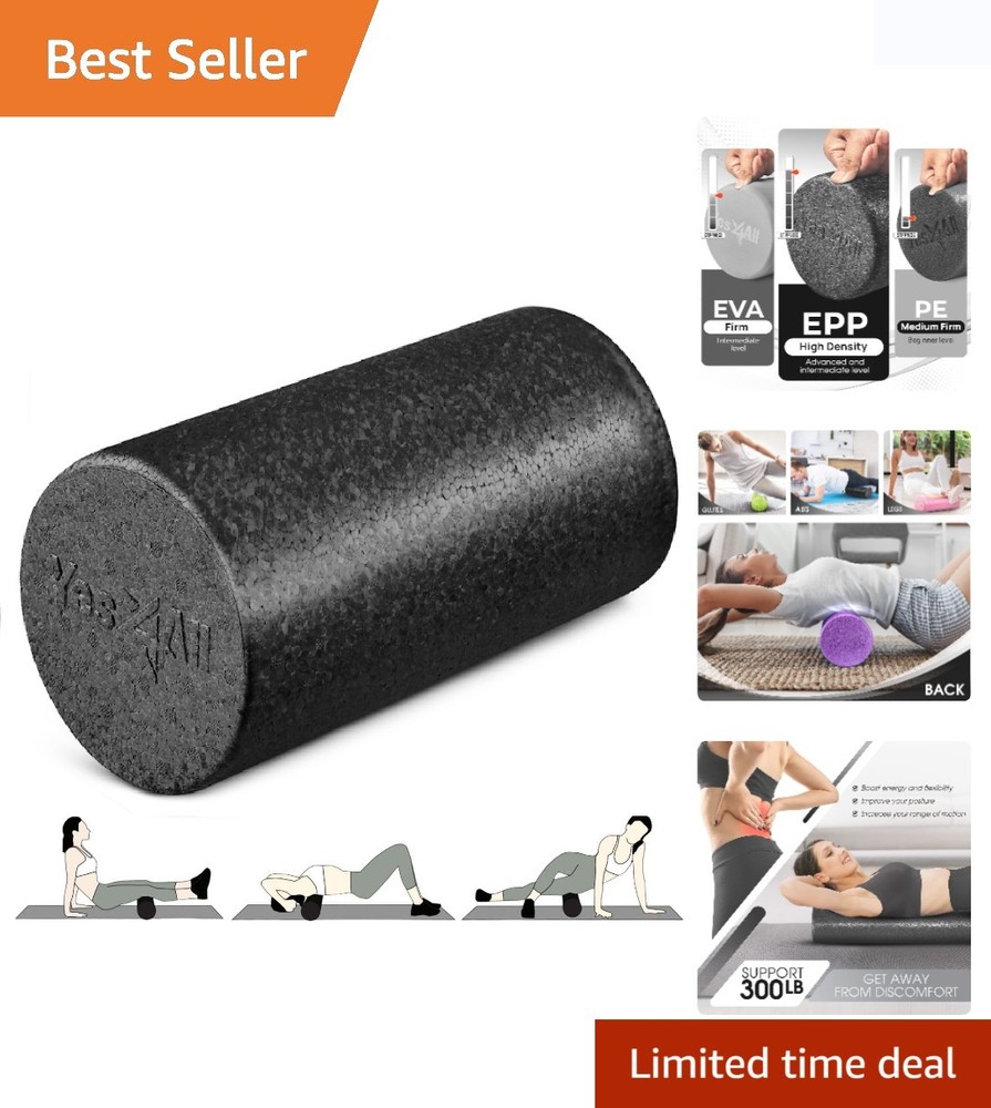 High-Density EPP Round Back Roller Foam, Exercise Foam Roller for Yoga, Pilat...
