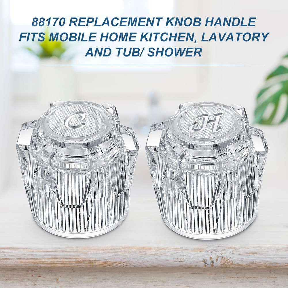 1 Pair Shower Knob Replacement Compatible With Phoenix Mobile 17pt Spline Point