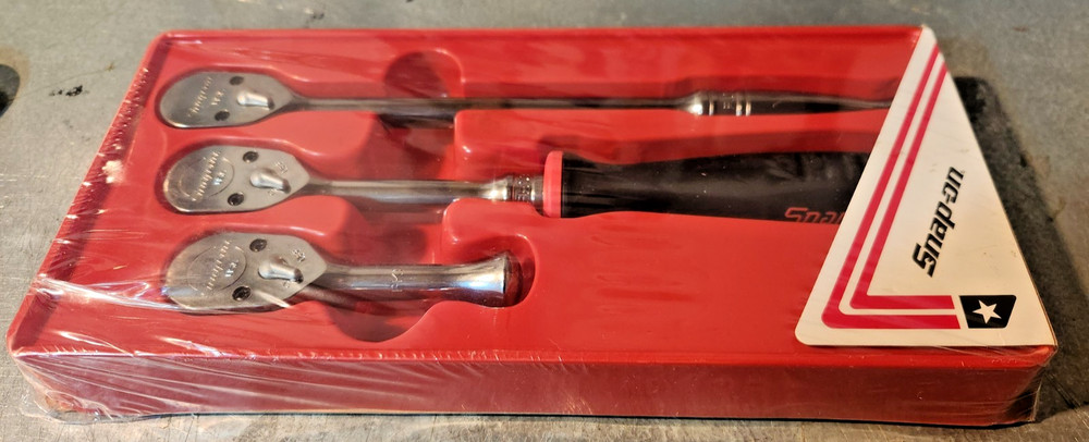 NOS Snap-On Tools 3 Piece Ratchet Set 3/8" Drive Next Generation High Strength