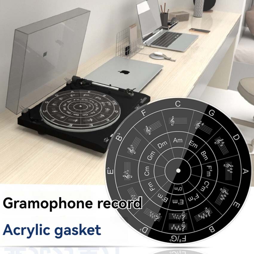 Vinyl Record Gasket Acrylic Five Degree Circle Pattern Music Elements