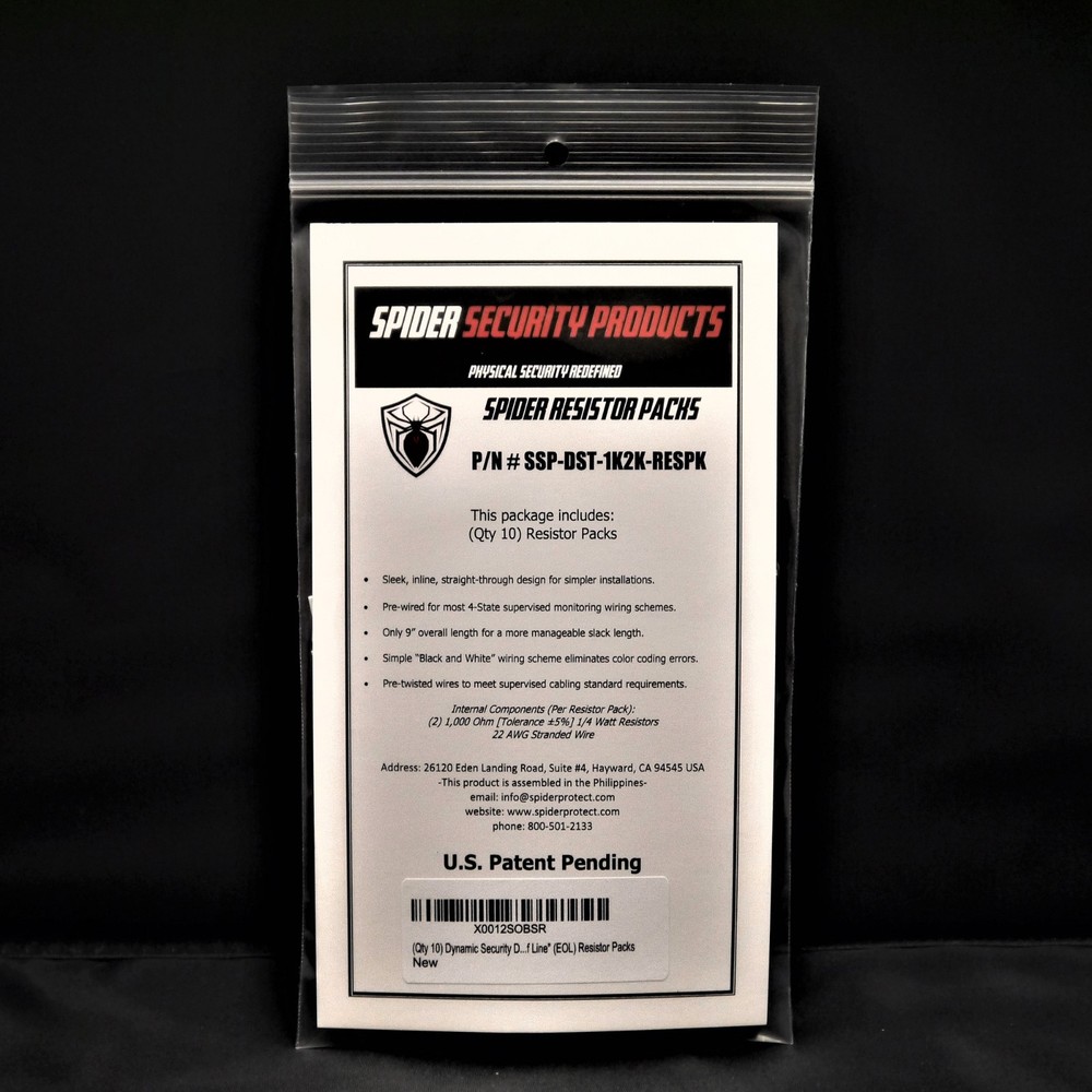 (TEN) 1K2K Access Control System EOL Resistor Packs by Spider Security Products