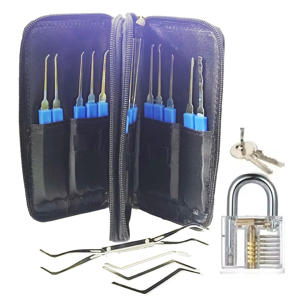 24Pcs Stainless Steel Professional Key Extractor Remover Training Tools Set