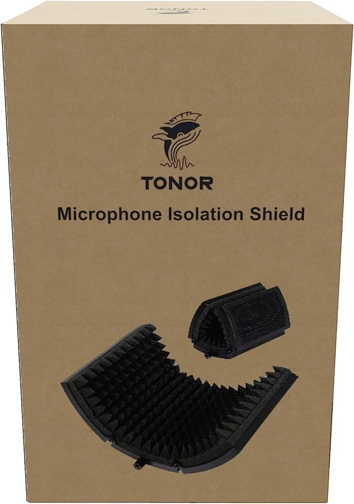 Compact Microphone Isolation Shield for Superior Noise Reduction and Studio Use