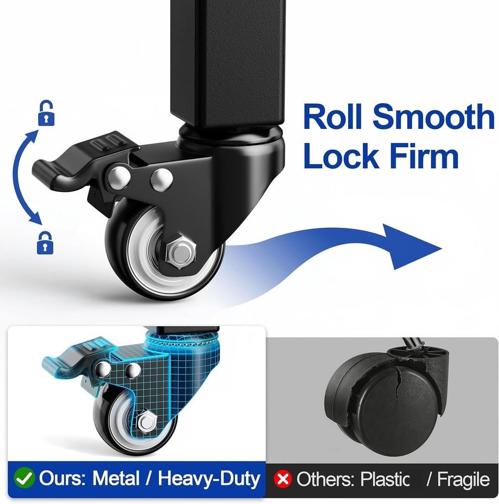 500lb Adjustable Dumbbell Rack with Wheels