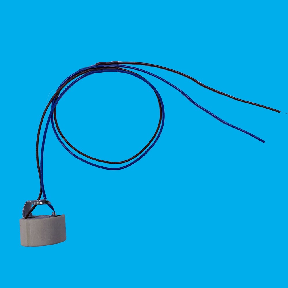 12x GU10 Ceramic Halogen Lamp Holder Socket, M10 Bracket & 490mm Attached Cables