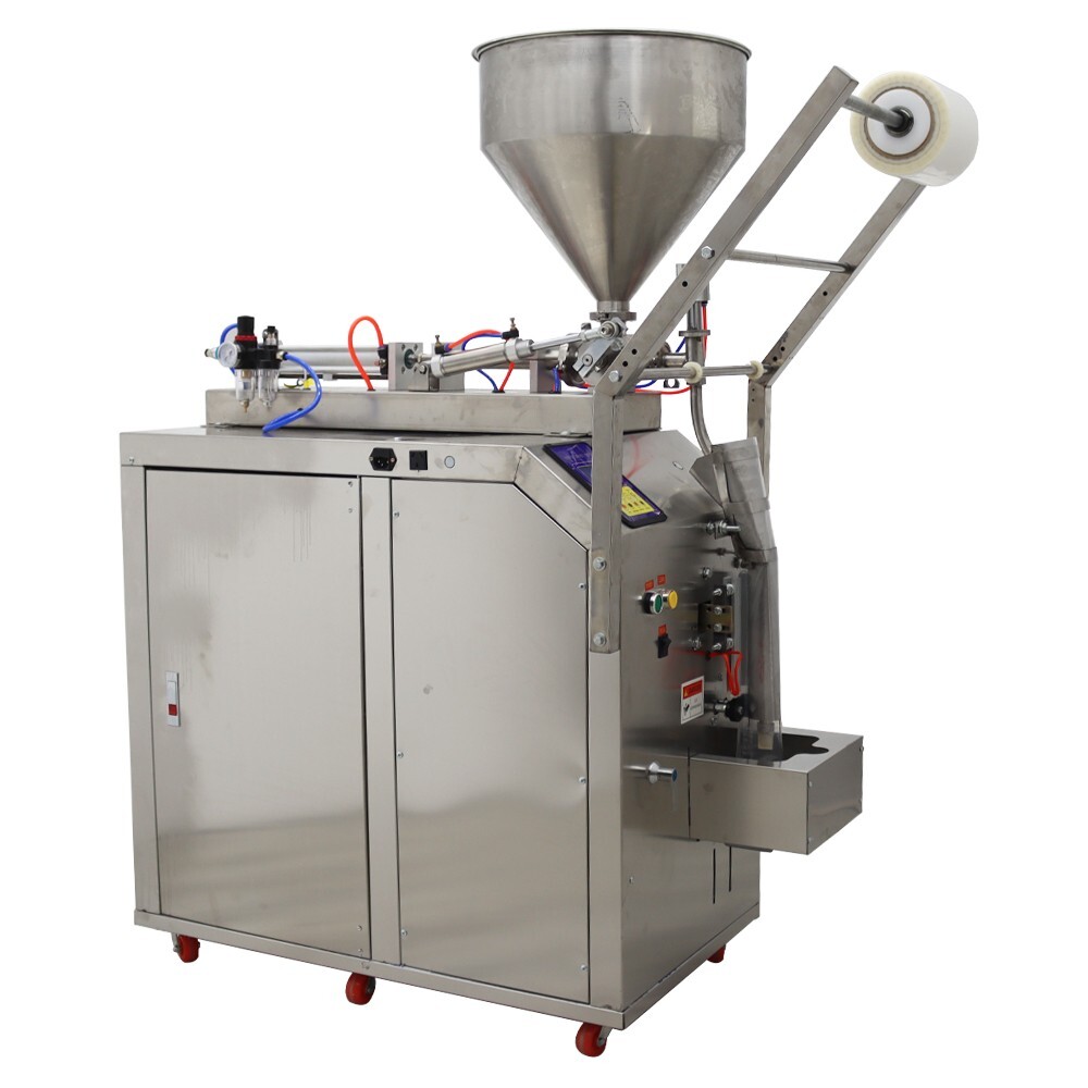 Auto Liquid Paste Fill Package Seal Machine Quantitative Filler w/Control Panel