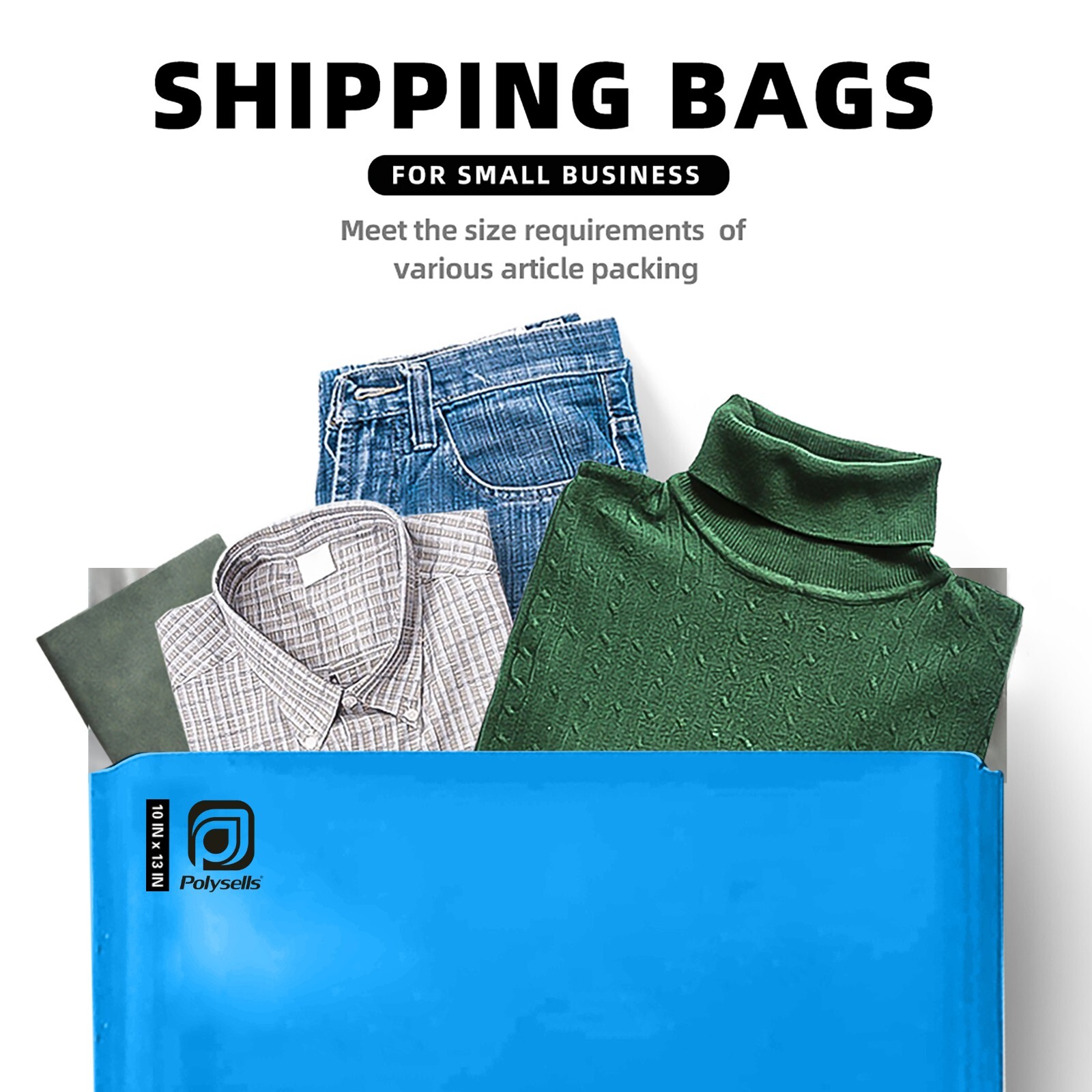 Poly Mailers Self Seal Shipping Bags 6x9 9x12 10x13 12x15.5 14.5x19 19x24 24x24