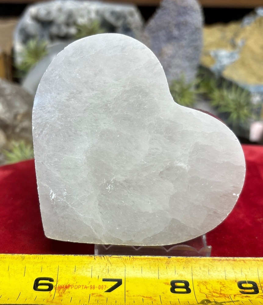 Selenite Thick Heart/Charging Plate 3”