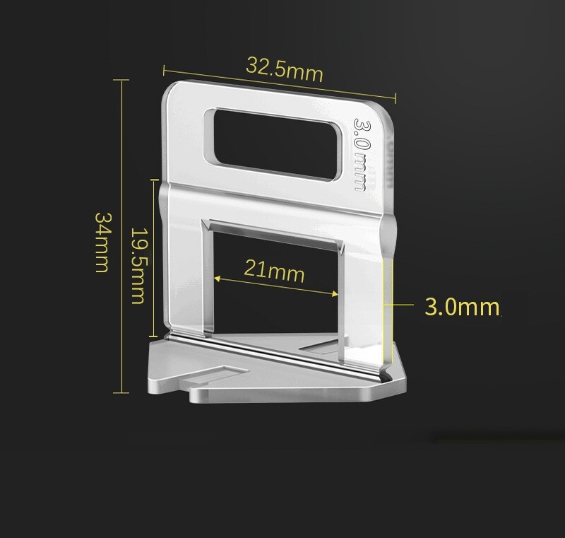 200-1000 Clip Tile Leveling System Kit Floor Wall 1-3mm Tile Spacer Tiling Tool