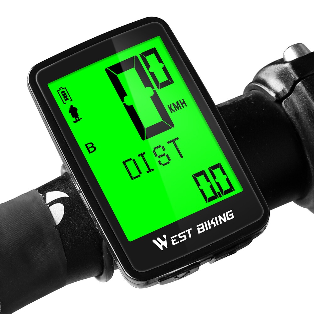 WEST BIKING Wireless USB Rechargeable Waterproof Bicycle Computer Speedometer