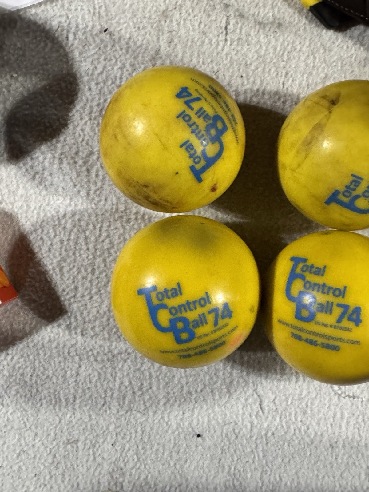 Total Control Balls TCB-74 Limited Flight Weighted Training Ball -- Lot of 4