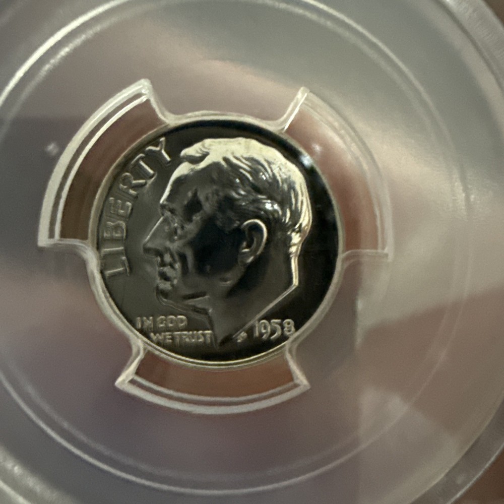1958 ROOSEVELT DIME PCGS PR 67 90% SILVER