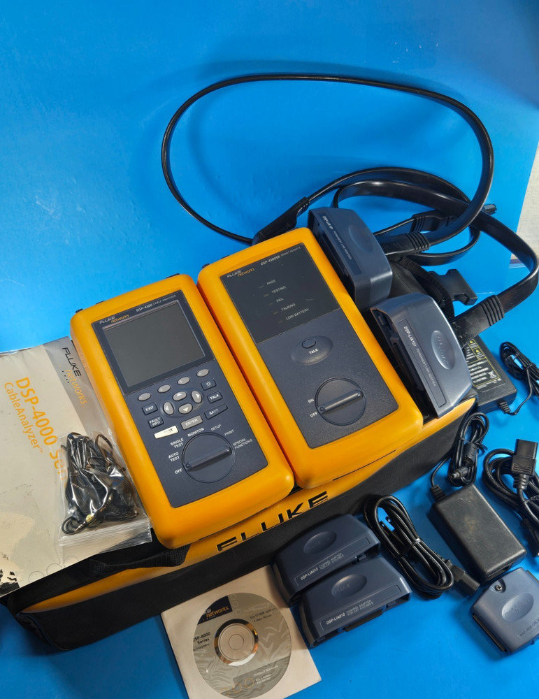 Fluke Networks DSP-4300 Cat 6 Class E Network Cable Analzyer Meter Kit
