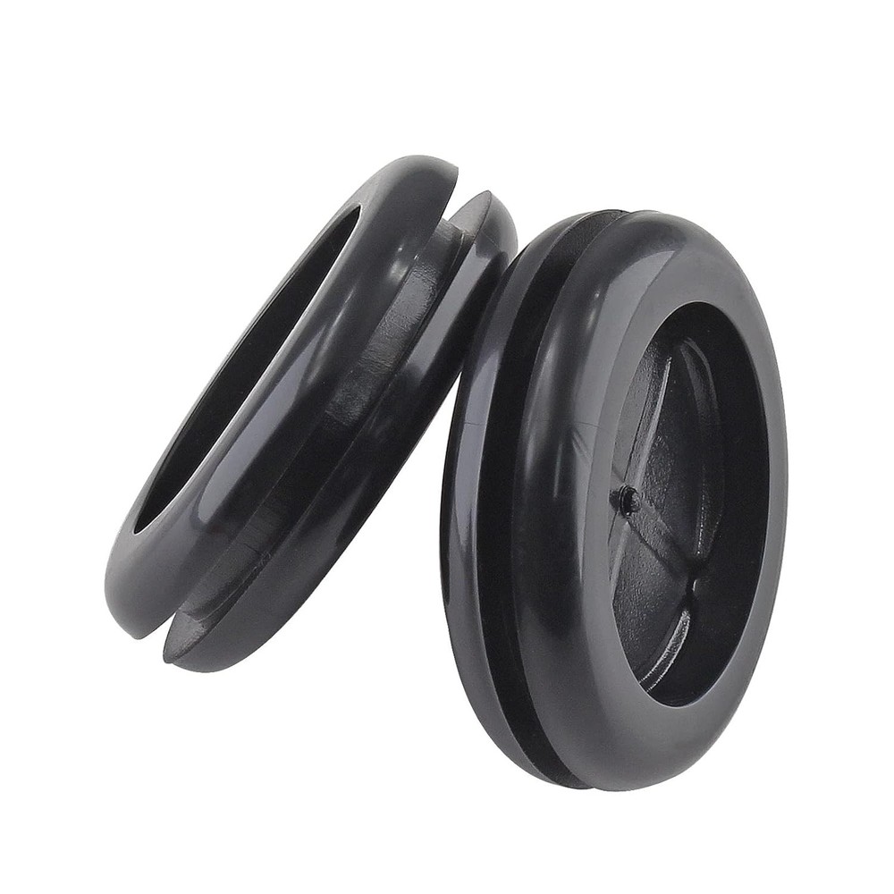 6 Pack 2" Inside Diameter 2-3/8" Drill Hole Rubber Hole, Black