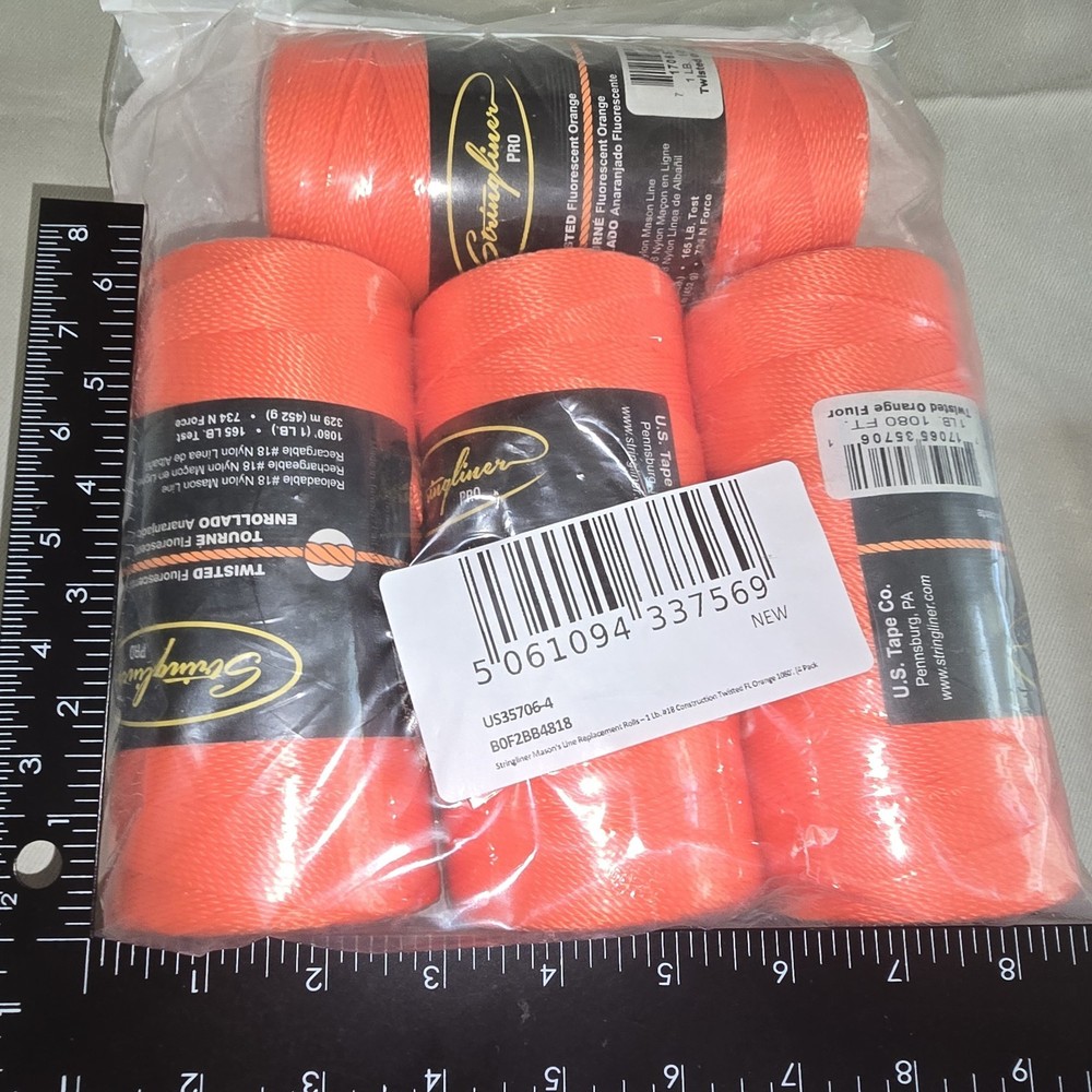 Stringliner 35706 Mason’s Line Replacement Rolls – 1 Lb. #18 Construction...