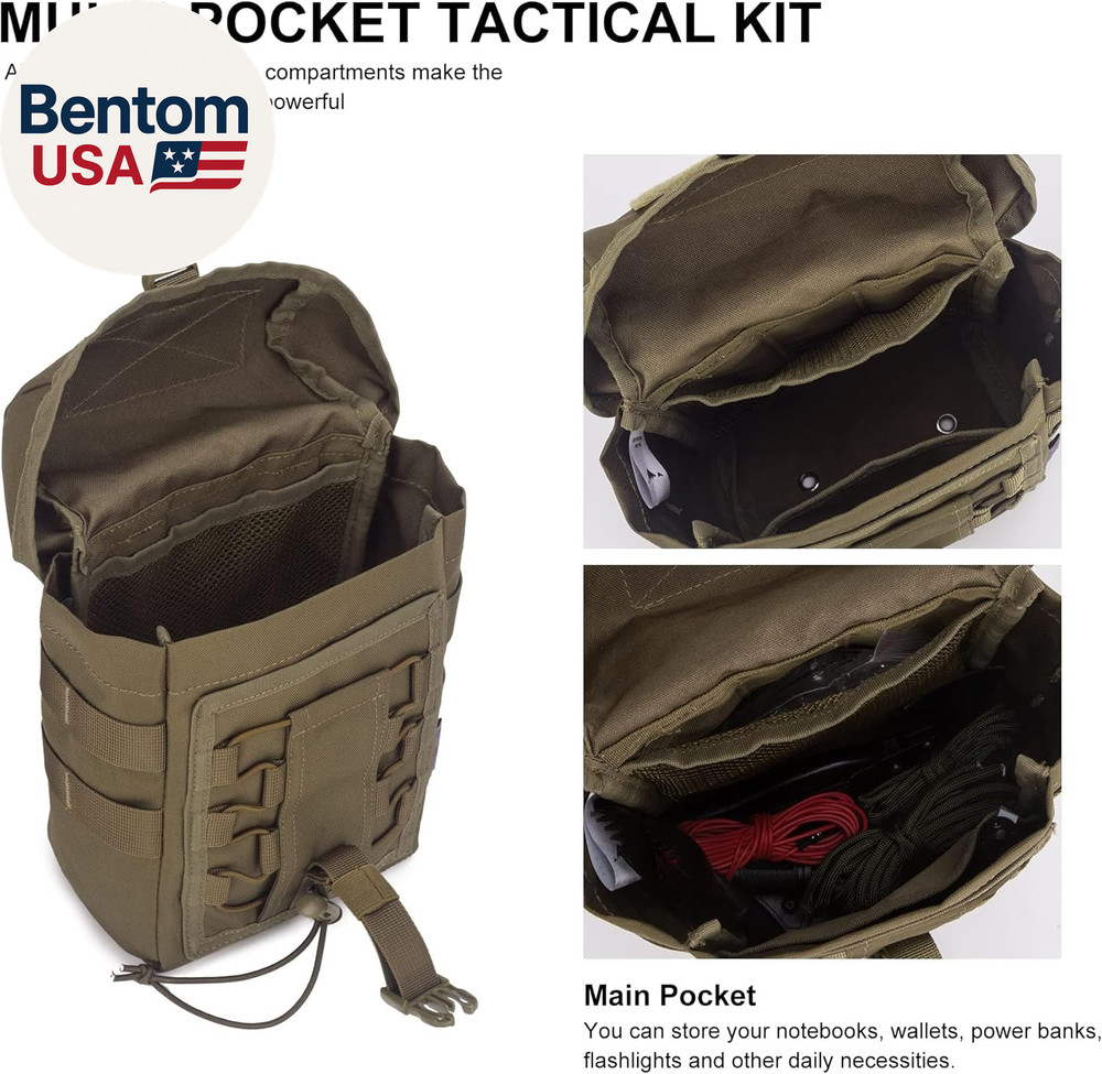 Molle Admin Pouch,Edc Pouch, Tactical Drawstring Pouch,Utility Pouch