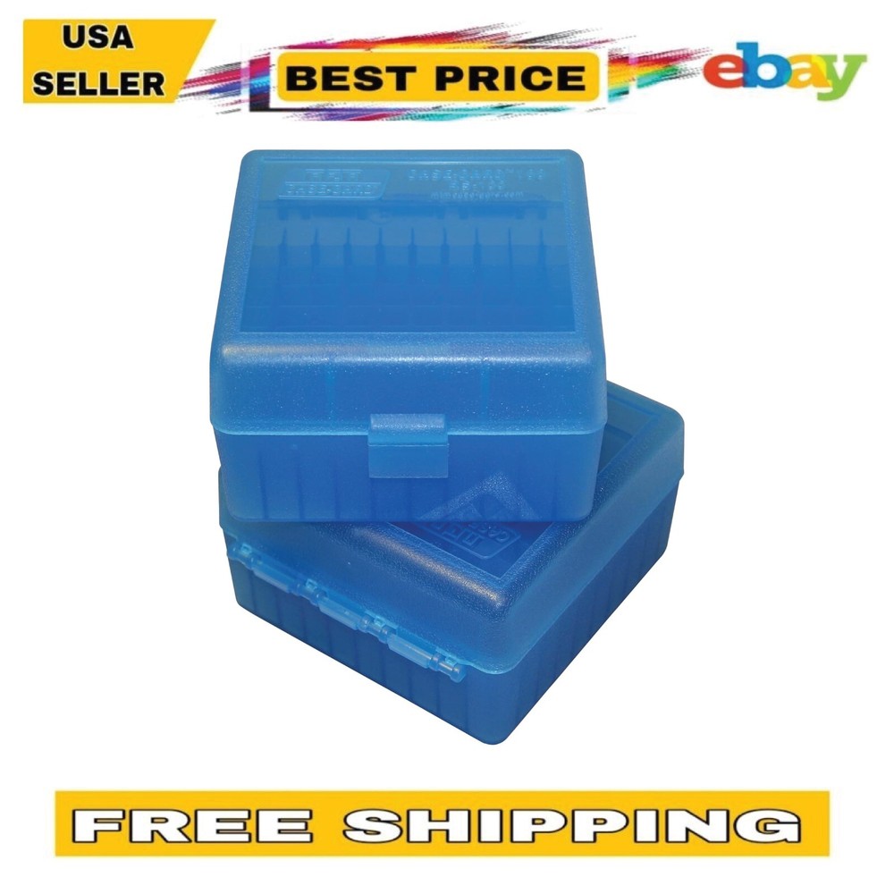 MTM 100 Round Rifle Ammo Box Durable Storage for Multiple Calibers