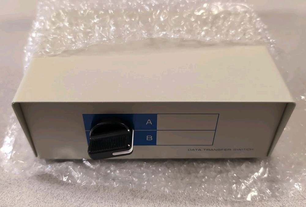Manual Data Switch For 2 Parallel Port Printers / Devices, New in Box, Free Ship