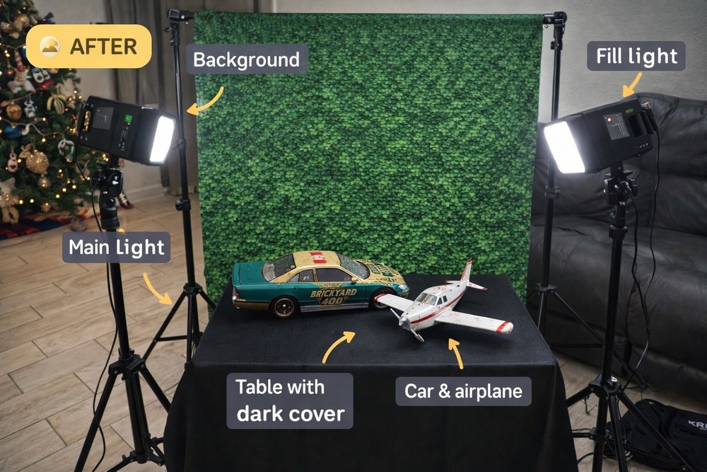 Bundle Set Kshioe Photography Studio trípodes, background, case and umbrellas