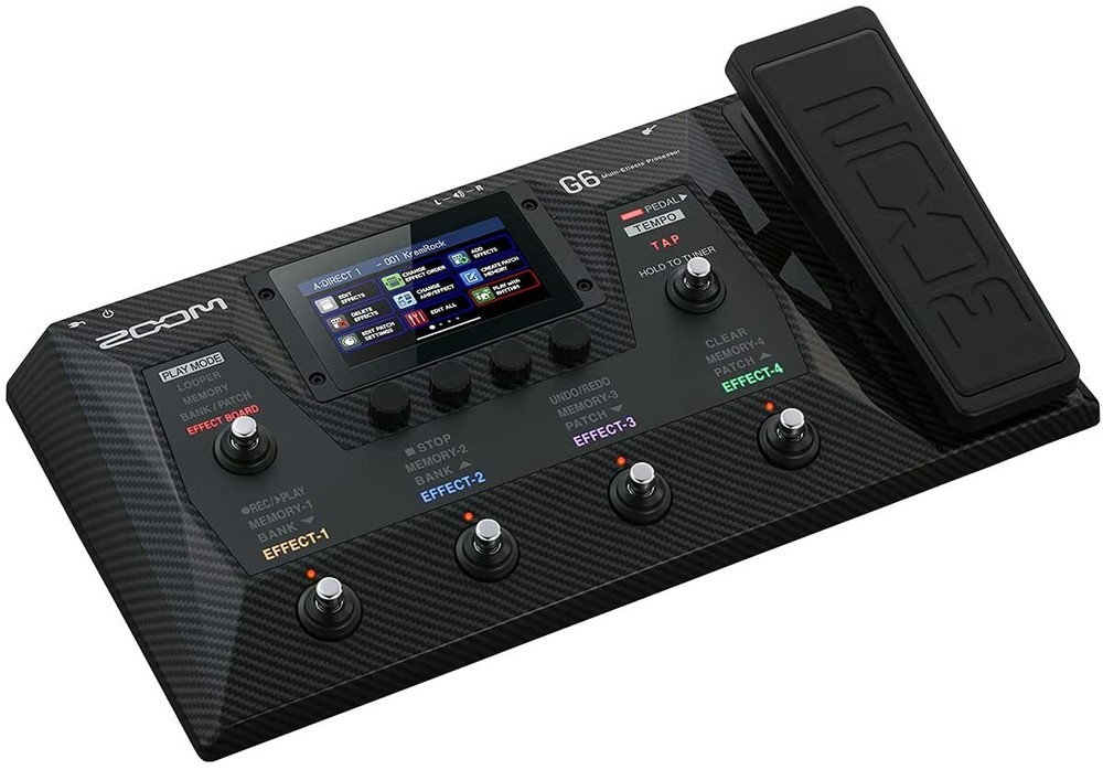 ZOOM G6 Multi-Effects Guitar Processor with Expression Pedal LCD Touchscreen NEW