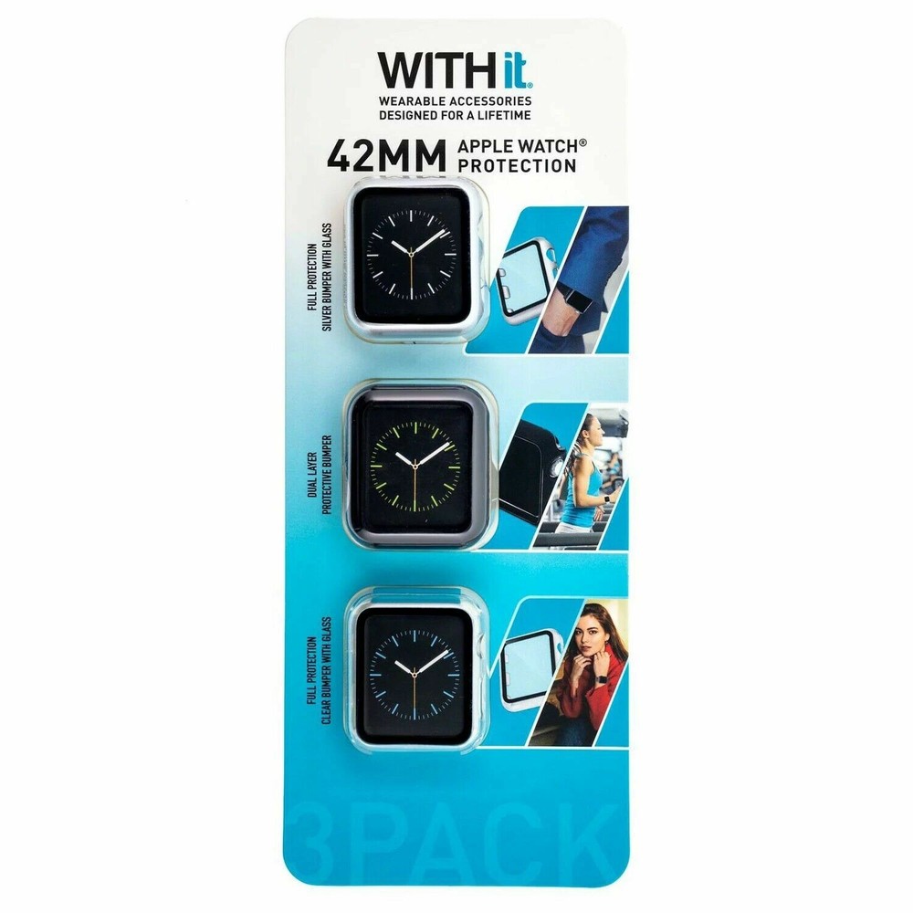 WITHIT PROTECTION FOR 42MM APPLE WATCH 3 PACK *DISTRESSED PKG
