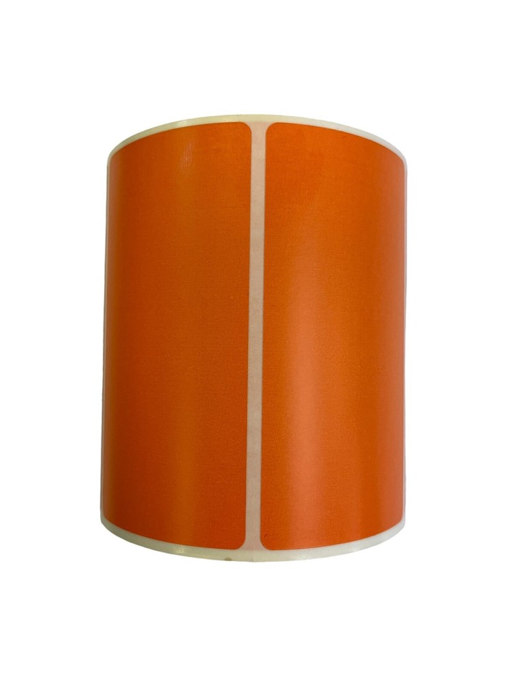 750 4”x 2" Direct Thermal Labels ORANGE Color coded Zebra Stickers (4 Rolls)