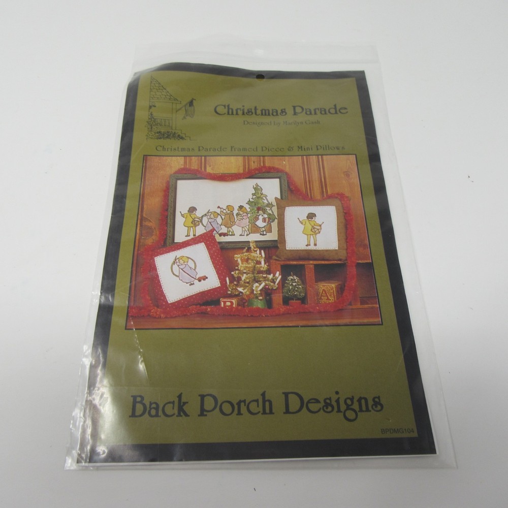 Back Porch Designs CHRISTMAS PARADE Embroidery & Paint Pattern Marilyn Gash